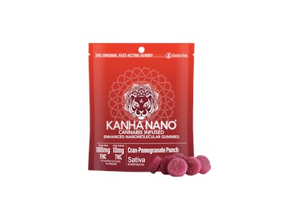 Buy Kanha Sativa Cranberry Pomegranate Punch | Nano Gummies | 100mg ...